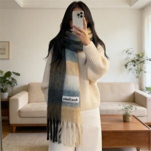 Acne Multicolor Striped Scarf